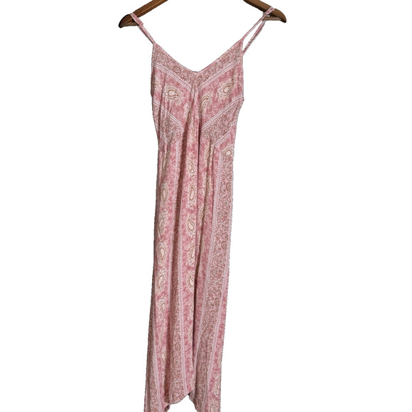 Knox Rose Dress Women M Medium White Floral Maxi Long V-Neck Button Sleeveless - Picture 1 of 8